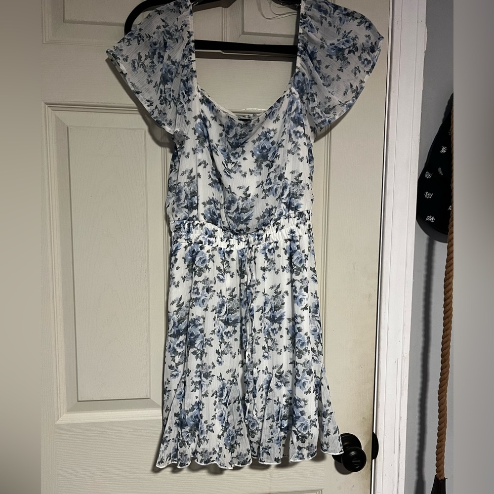 Sheer back floral dress